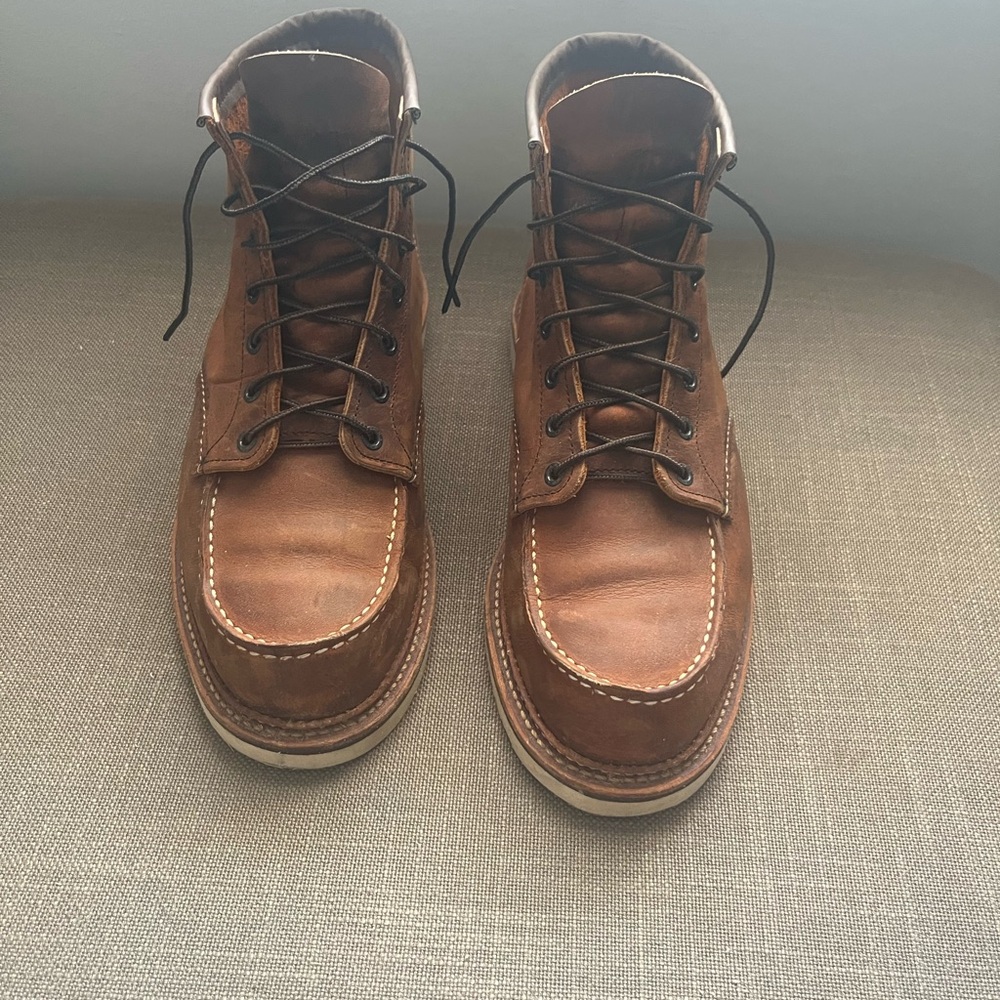 Red Wing 6 inch moc toe in copper